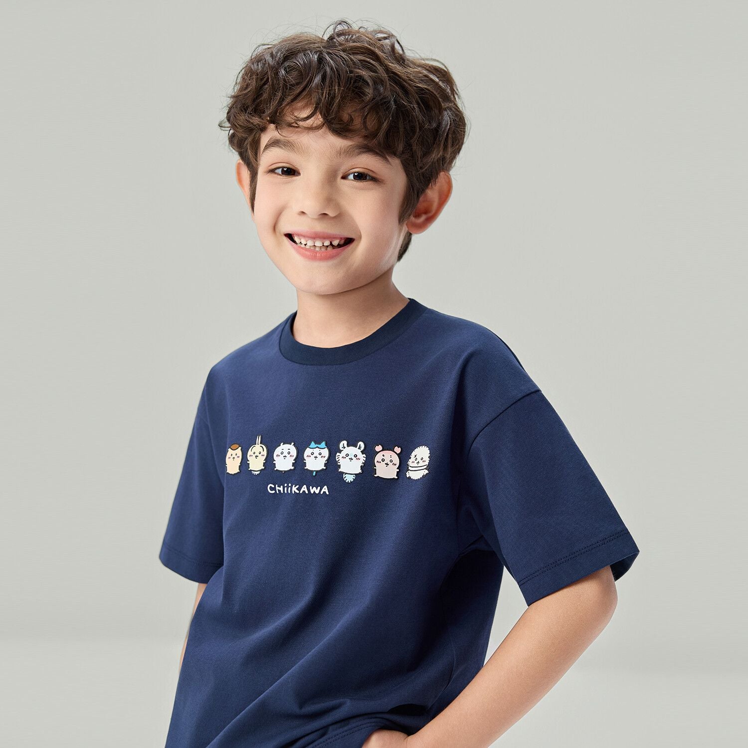 Kids' Chiikawa Navy Character Relaxed Graphic Tee