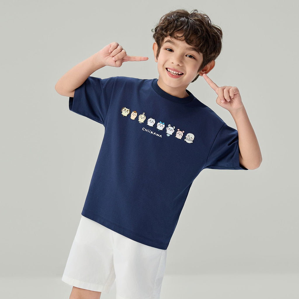 Kids' Chiikawa Navy Character Relaxed Graphic Tee
