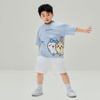 Kid's Chiikawa Subdued Blue Crew Neck Graphic Tee