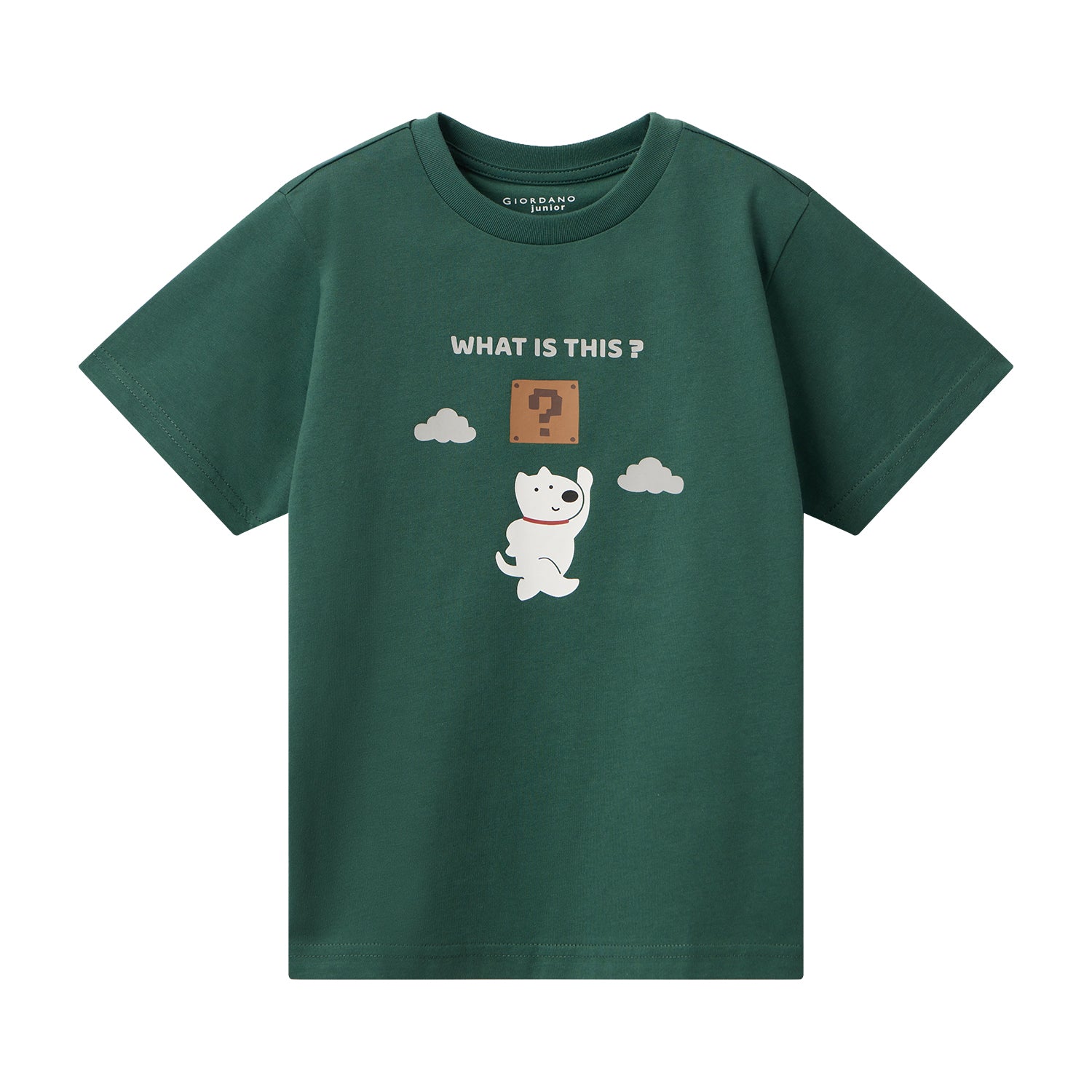 Giordano Junior Cotton Jersey Print Tee: Soft & Stylish-Green