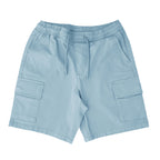 Giordano Kids’ Twill Comfort Fit Elastic Waist Shorts-Blue