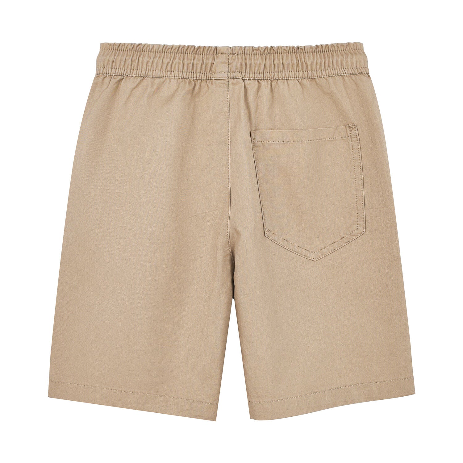 Kids Cotton Twill Tapered Elastic Waist Shorts