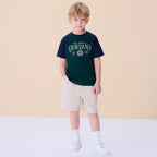 Kids’ Cotton Twill Drawstring Shorts with Elastic Waist