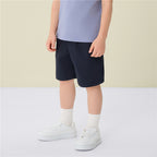 Kids’ Cotton Twill Drawstring Shorts with Elastic Waist