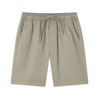 Kid's Cotton Twill Drawstring Shorts with Elastic Waist