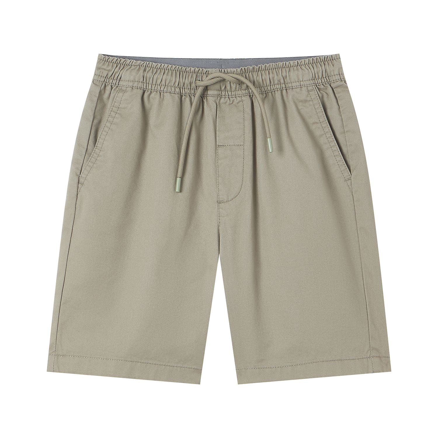 Kid's Cotton Twill Drawstring Shorts with Elastic Waist