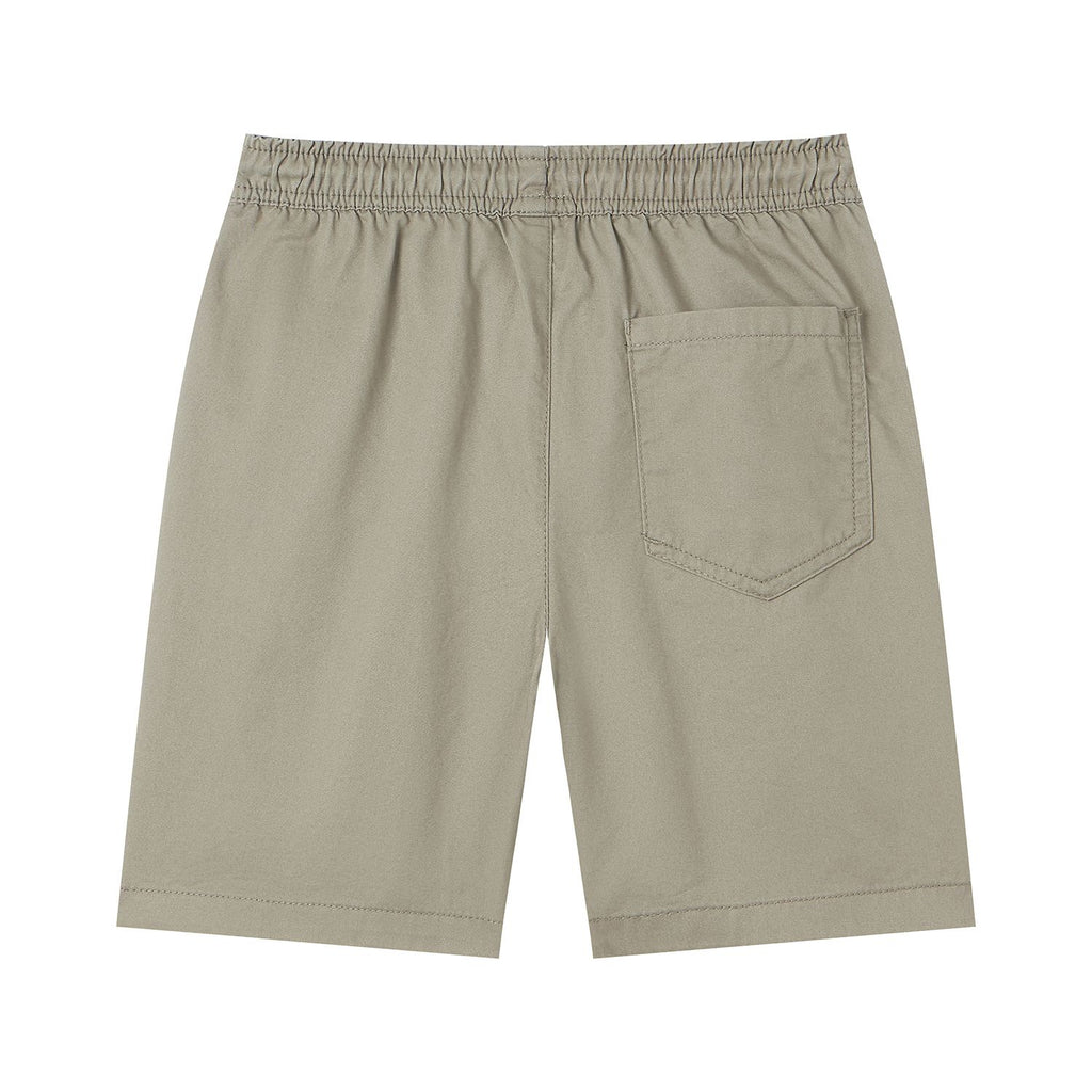 Kid's Cotton Twill Drawstring Shorts with Elastic Waist