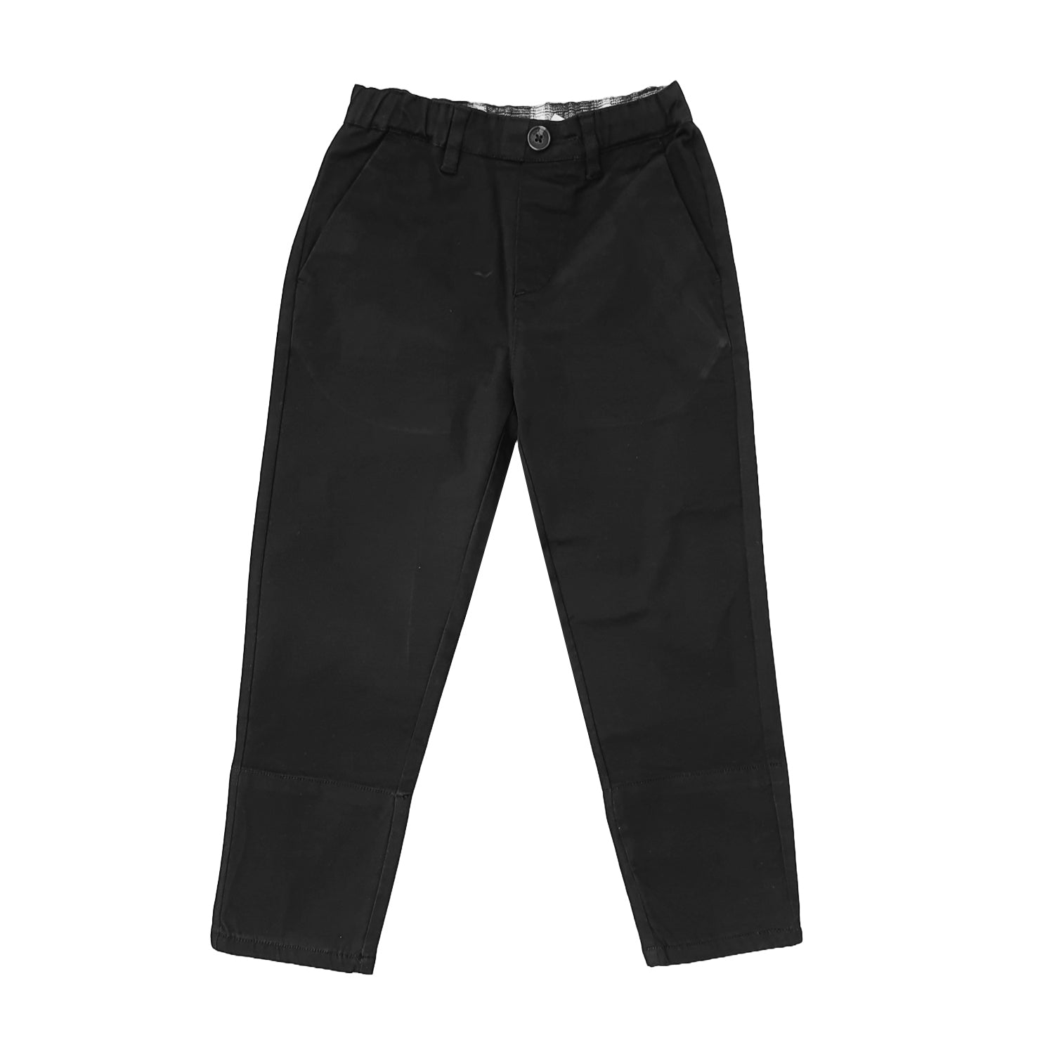 Giordano Junior Twill Stretch Mid Rise Regular Tapered Fit Elastic Waist Pants-Black