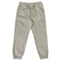 Giordano Junior Nylon Spandex Twill Mid-Rise Regular Tapered Pants With Elastic Waist-Brown