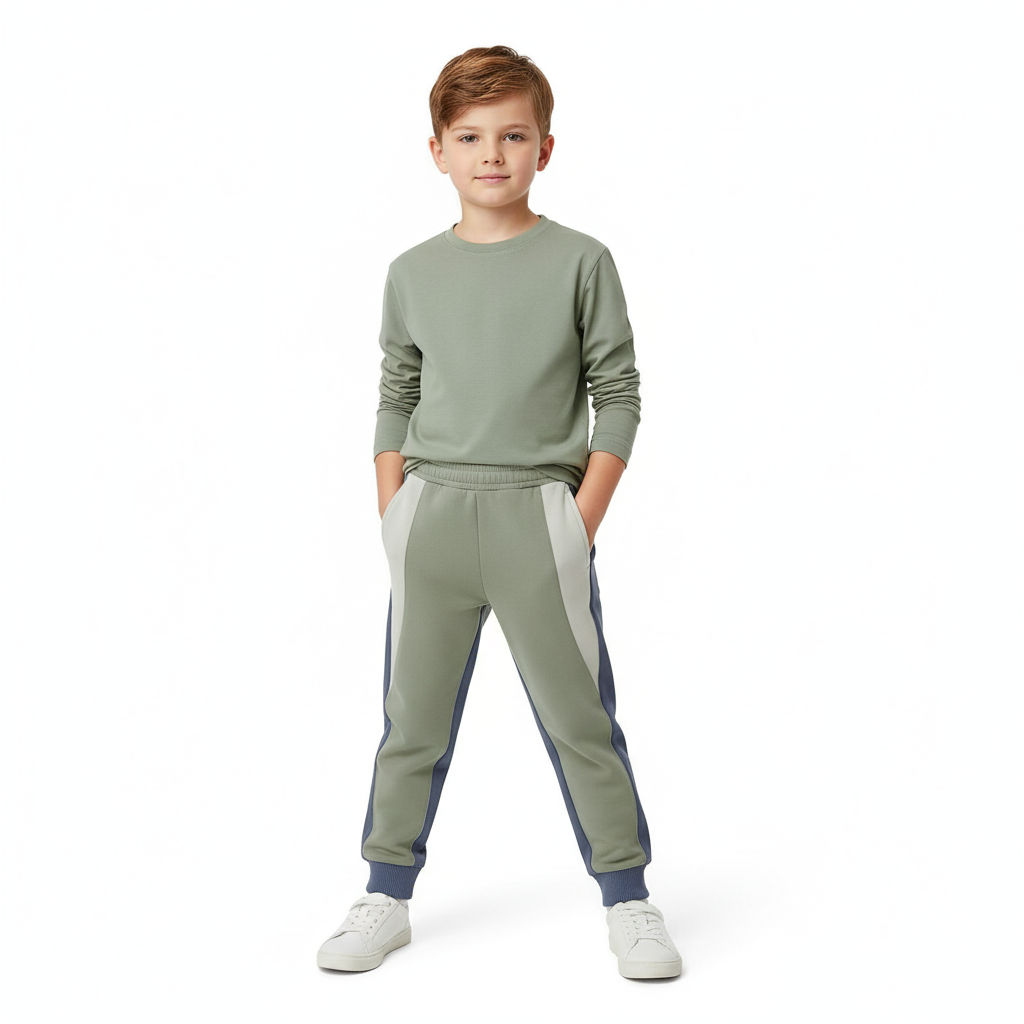 Kid's Regular Tapered Mid-Rise Interlock Jogger Pants