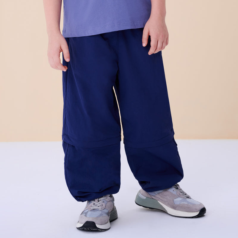 Men’s Relaxed Straight Nylon Convertible Pants with Elastic Waist