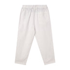 Kids Linen Cotton Capri Pants: Elastic Waist, Tapered Fit