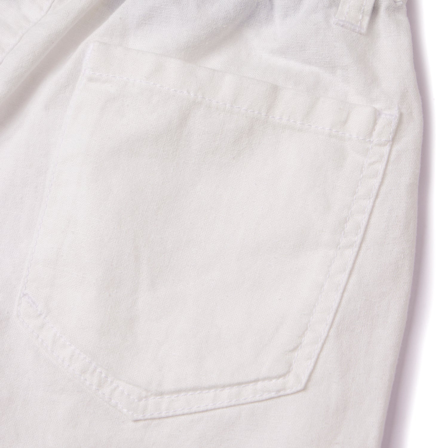 Kids Linen Cotton Capri Pants: Elastic Waist, Tapered Fit