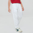 Kids' Regular Fit Linen Cotton Cropped Pants