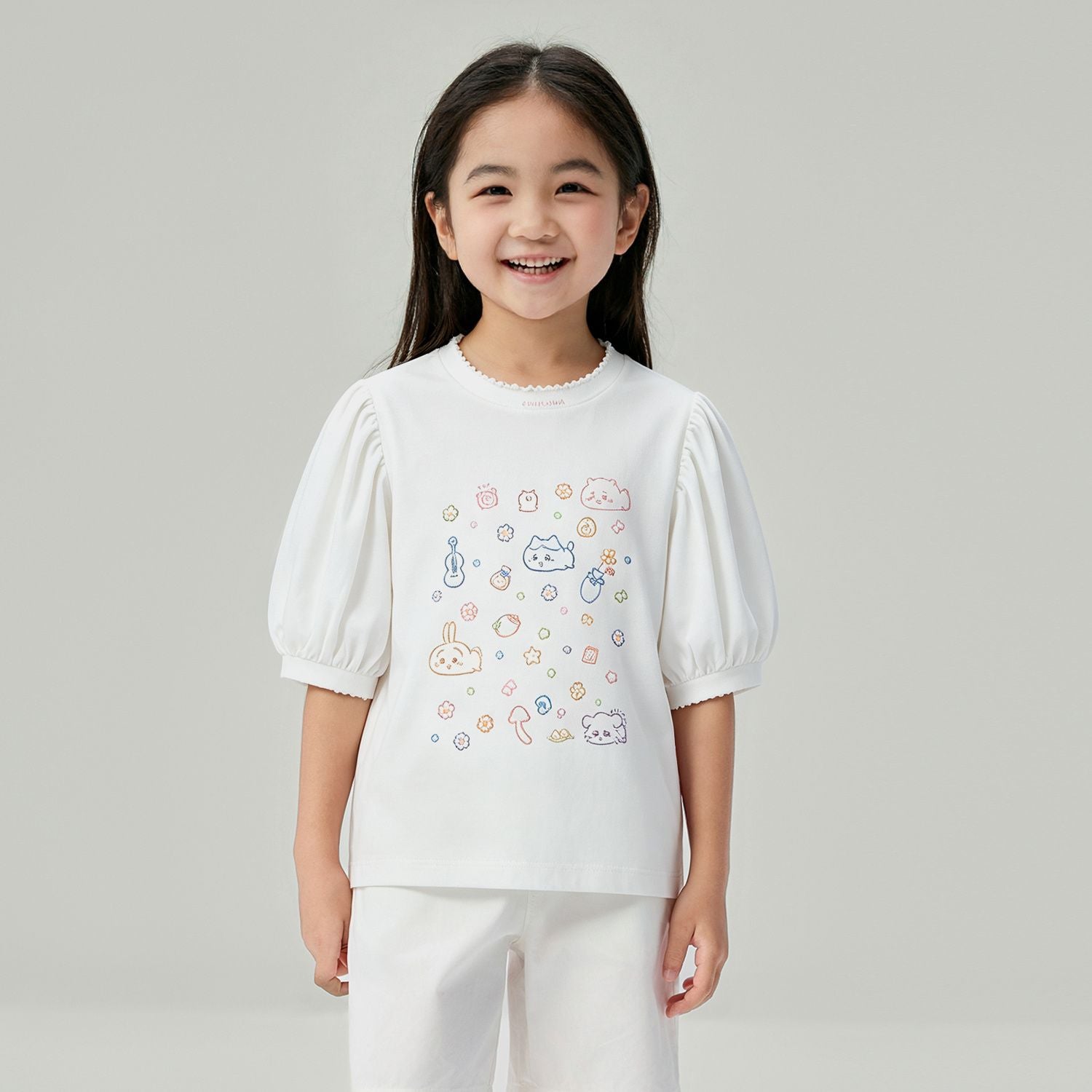 Kid's Chiikawa Snow White Relaxed Graphic T-Shirt