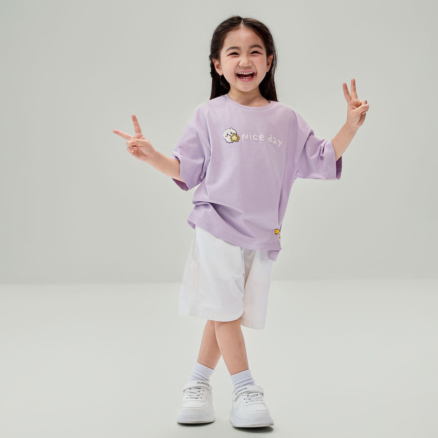 Kid's Chiikawa Orchid Petal Magic Print Tee
