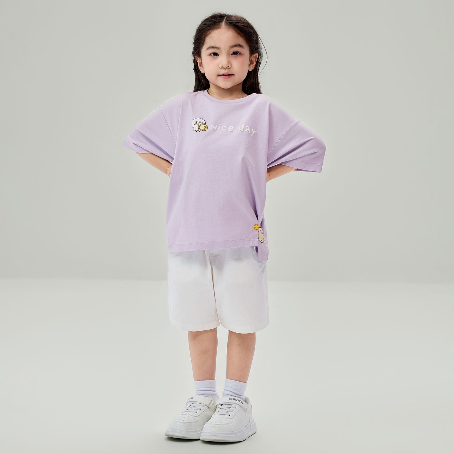 Kid's Chiikawa Orchid Petal Magic Print Tee