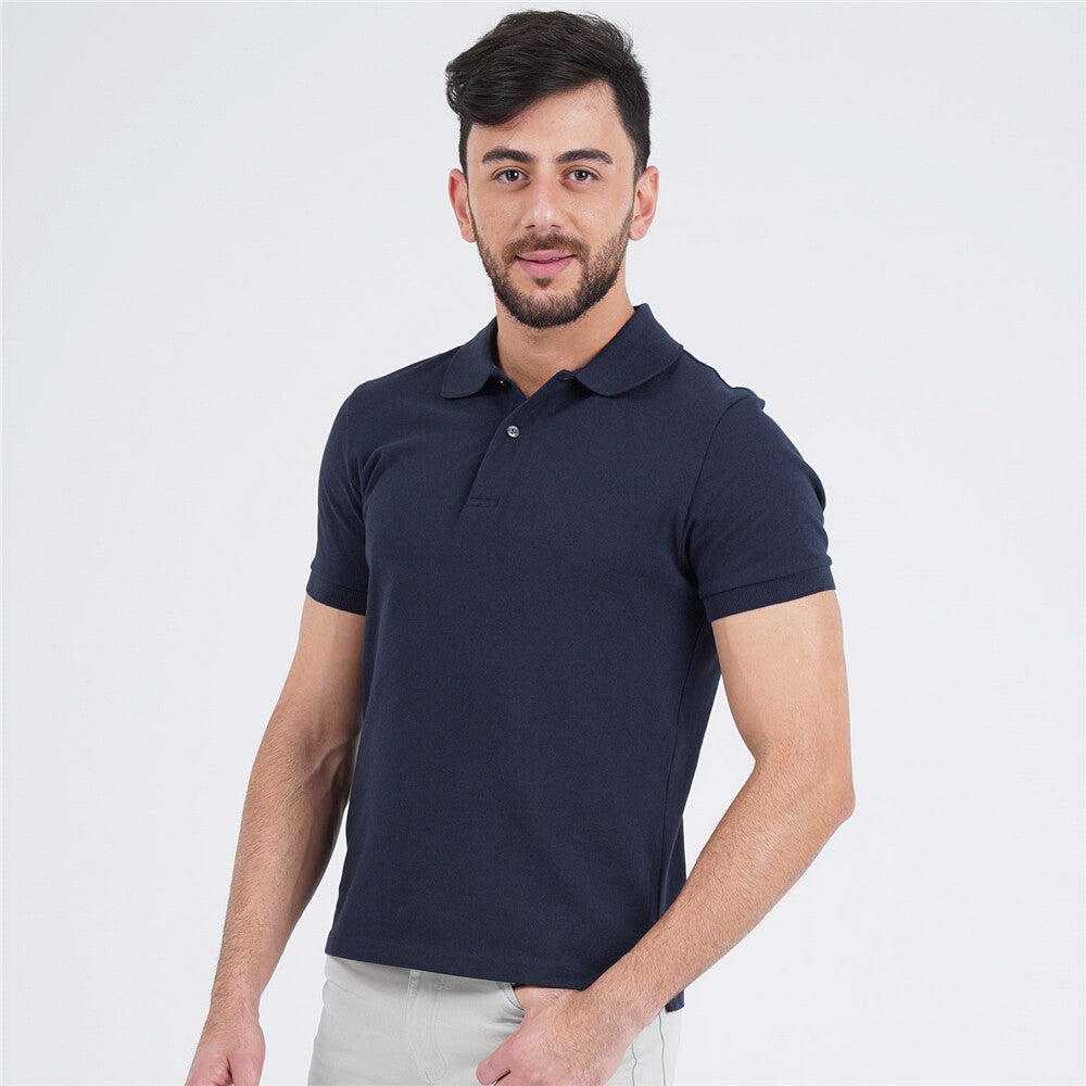 Giordano Men Solid Performance Polo-Blue