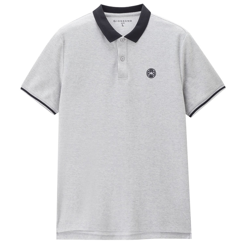 Men's Cotton Blend Pique Embroidered Polo