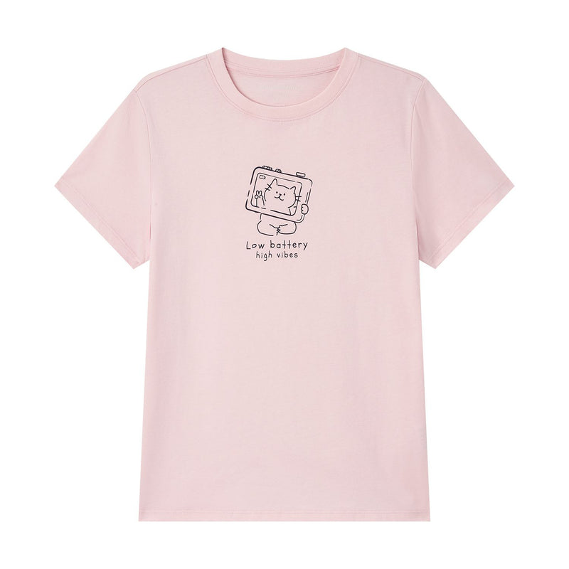 Women Regular Cotton Graphic Crew Tee
