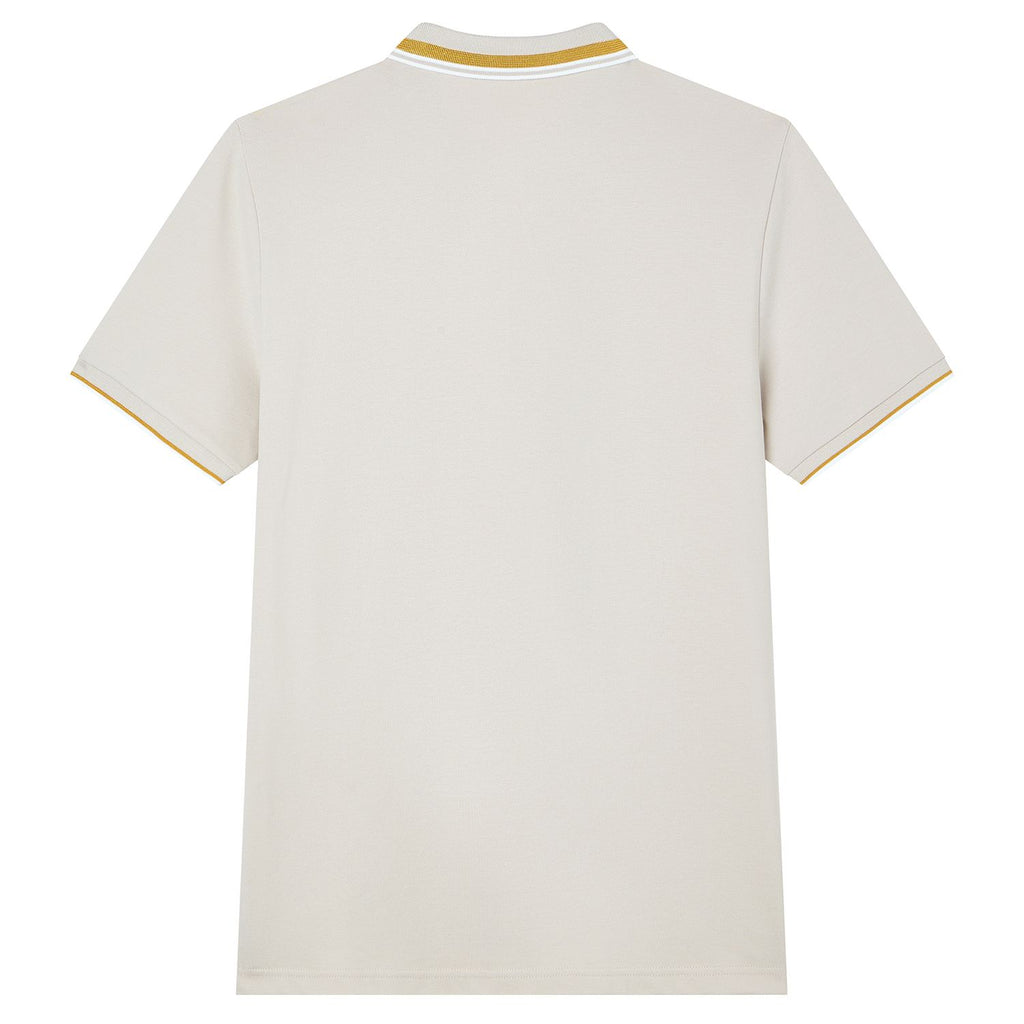 Men’s Slim Pique Polo with Contrast Collar & Signature Embroidery
