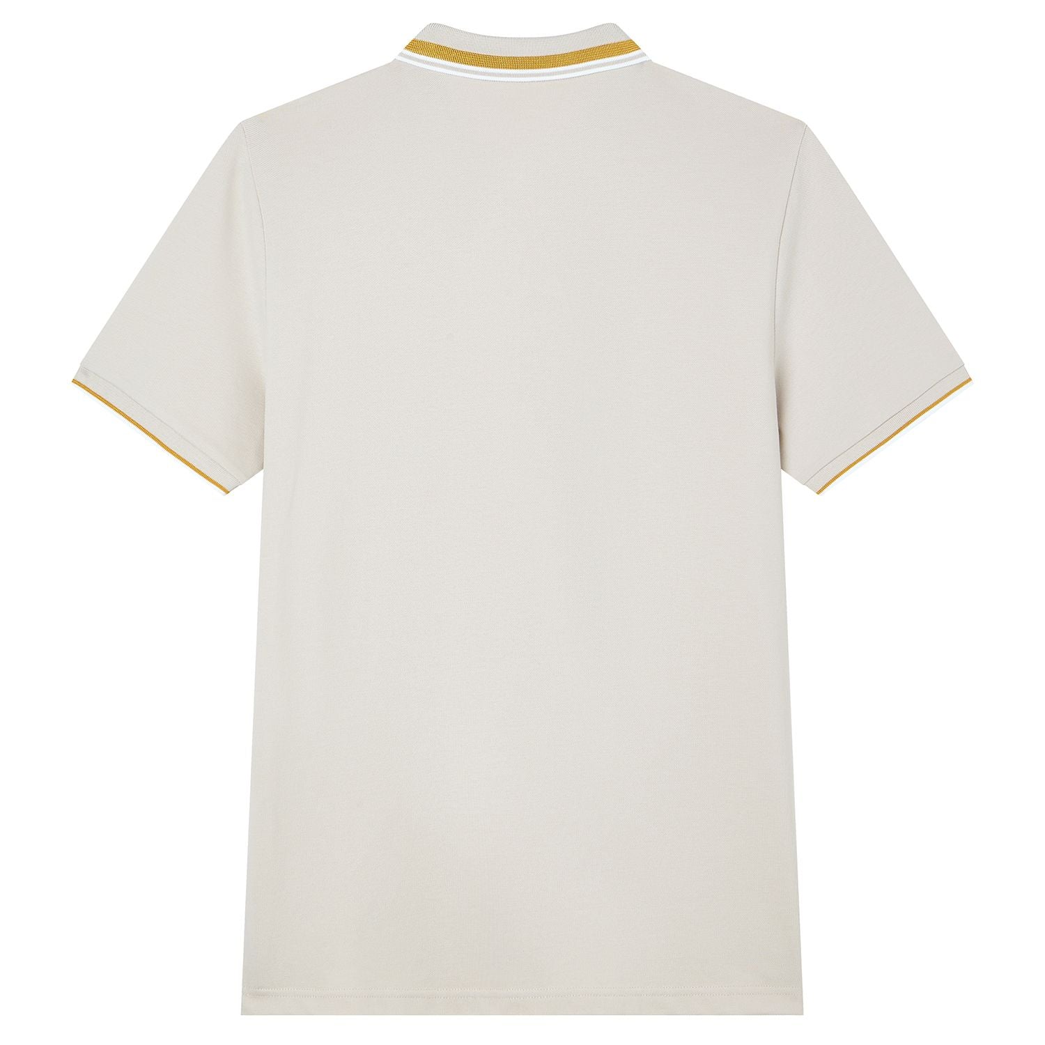 Men’s Slim Pique Polo with Contrast Collar & Signature Embroidery