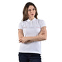 Giordano Women's Short Sleeve Classic Slim Fit Bold Polo (1981)-White