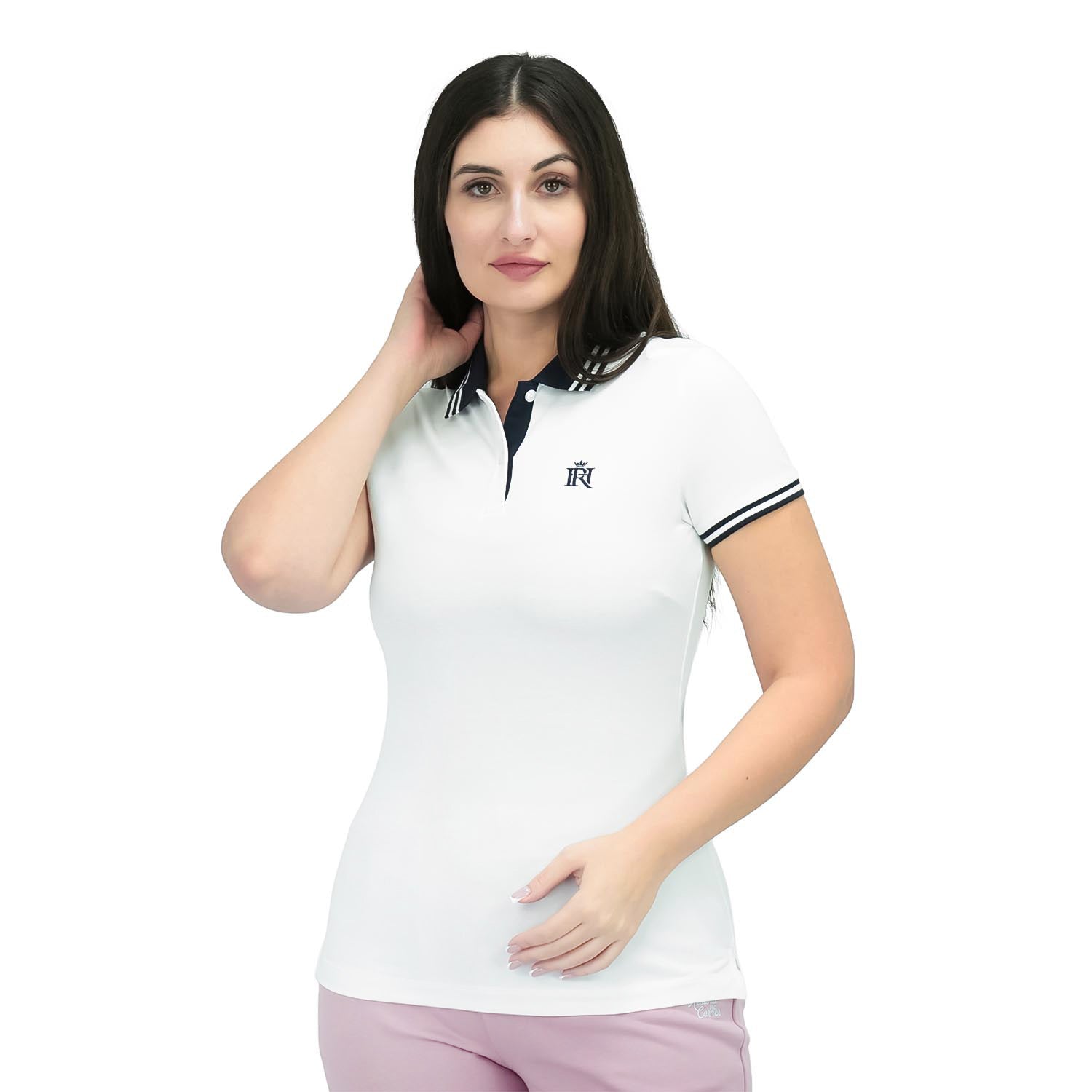 Women's Classic Cotton Polo With Thematic Embroidery
