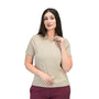 Giordano Women's Classic Slim Fit Embroidery Liquid Touch Solid Polo-Brown