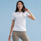 Giordano Women's Cotton Lycra Piqué Bold Polo-Multicolor