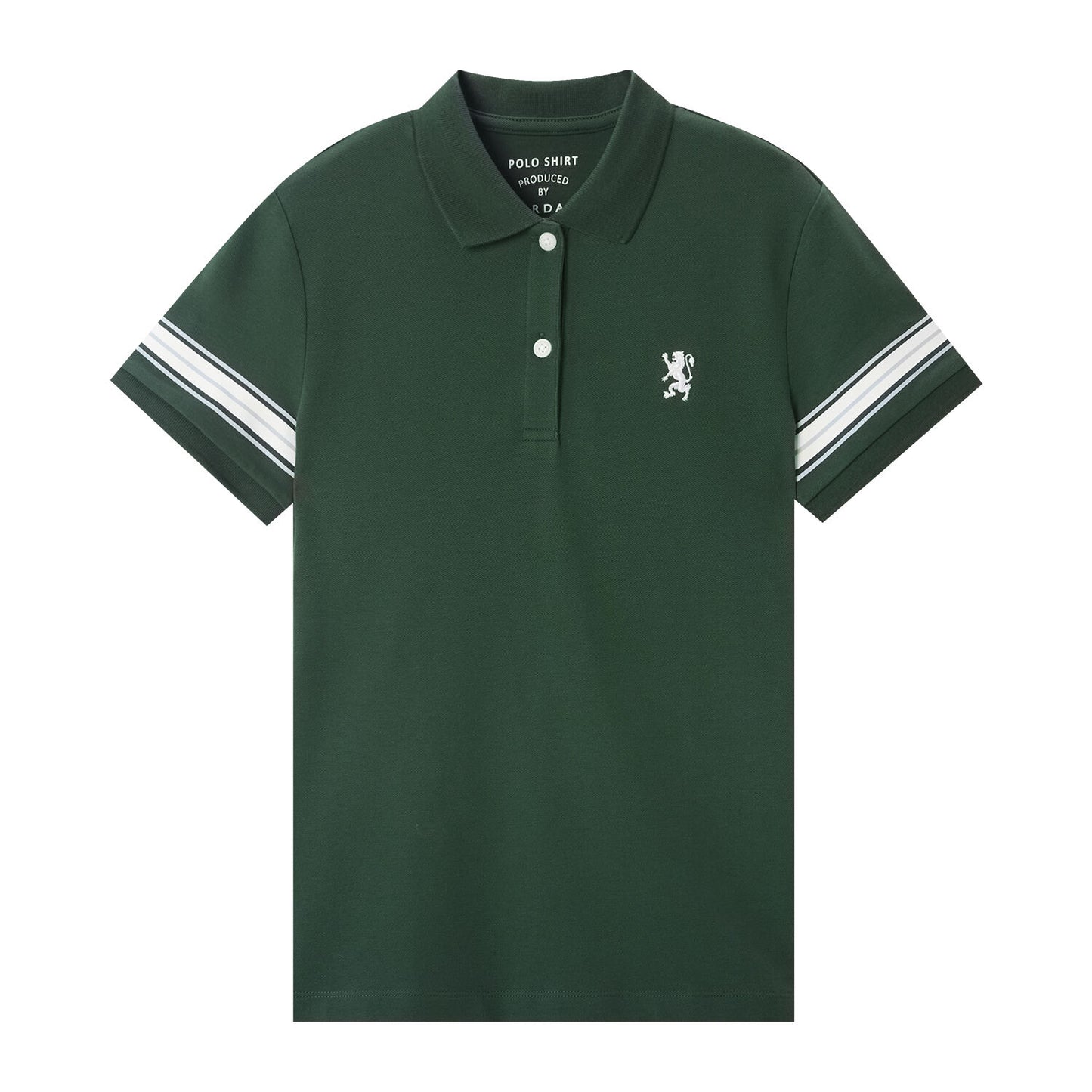 Women's Bold Embroidery Cotton Pique Polo - Slim Fit, Short Sleeve