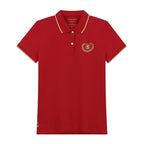 Women’S Slim Fit Cotton Lycra Embroidered Polo