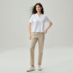 Women Boyfriend Liquid Cotton Polo Shirt