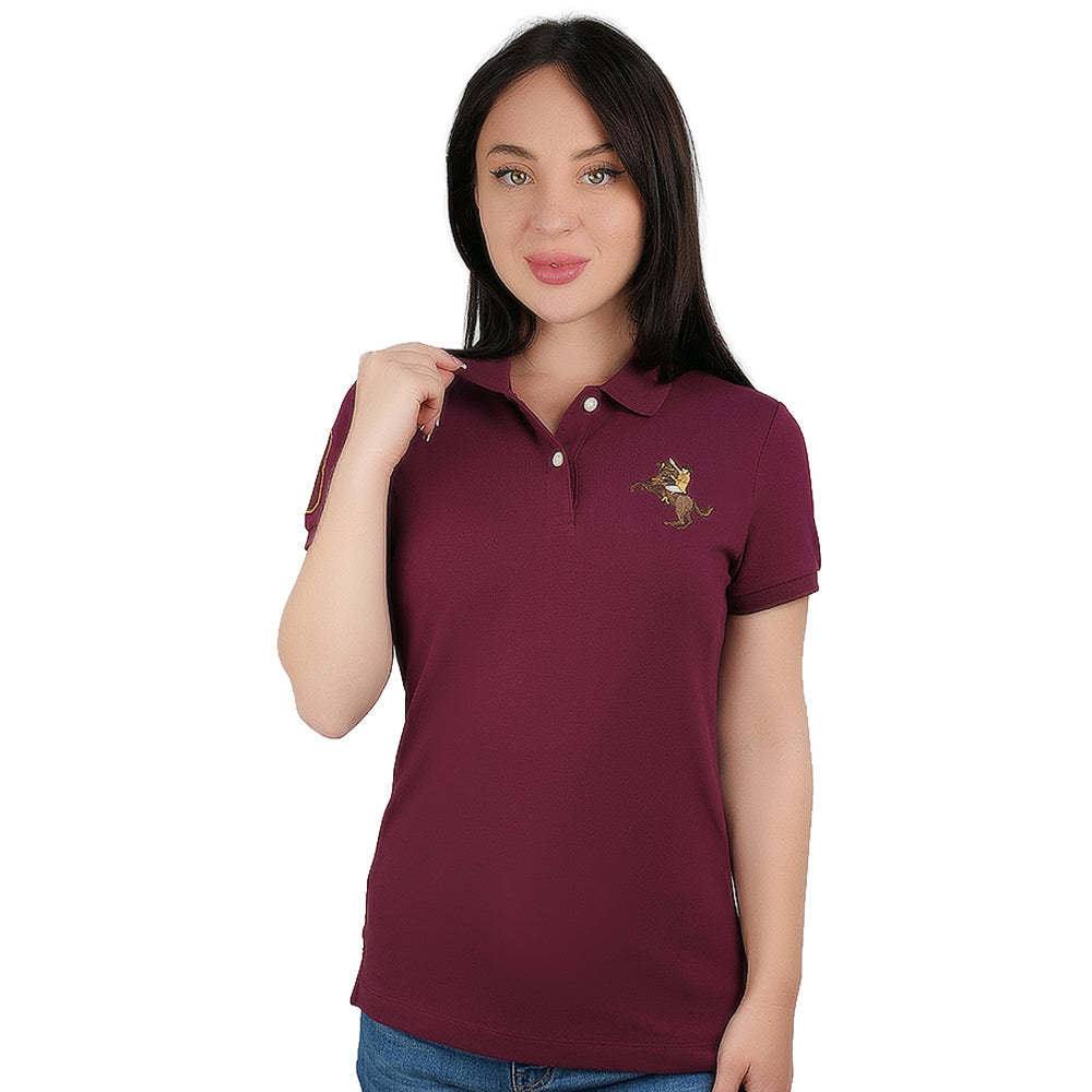 Women's Slim Fit Embroidered Napoleon Polo