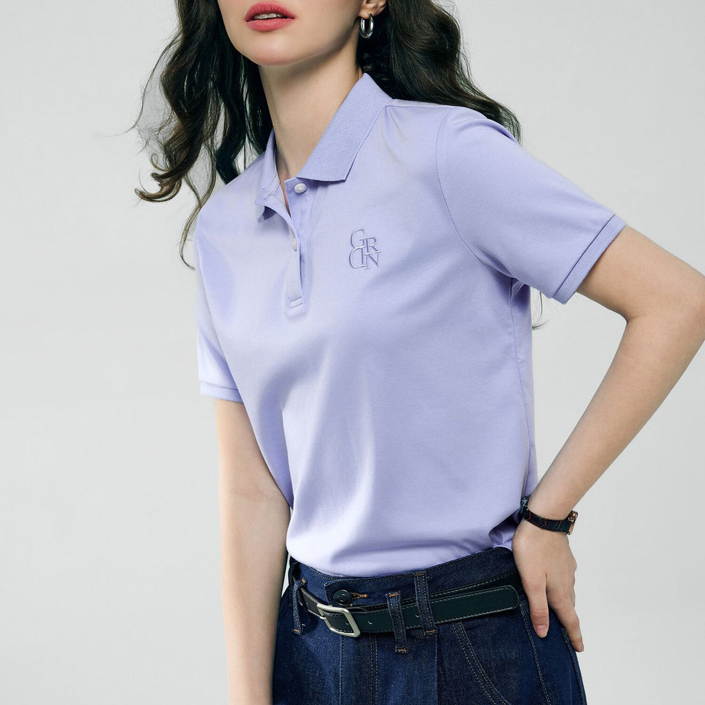 Women’s Embroidered Cotton Liquid Touch Polo