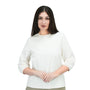 Giordano Women's 3/4 Sleeve Cotton Interlock Tee - Comfort & Style-White