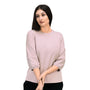 Giordano Women's 3/4 Sleeve Cotton Interlock Tee - Comfort & Style-Pink