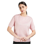 Giordano Women's Liquid Touch Embroidered Cotton Tee-Pink