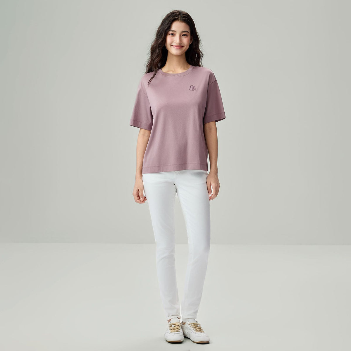 Women’s Embroidered Cotton Liquid Touch Tee