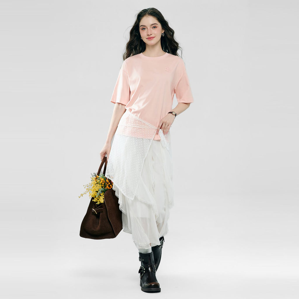 Women’s Embroidered Cotton Liquid Touch Tee