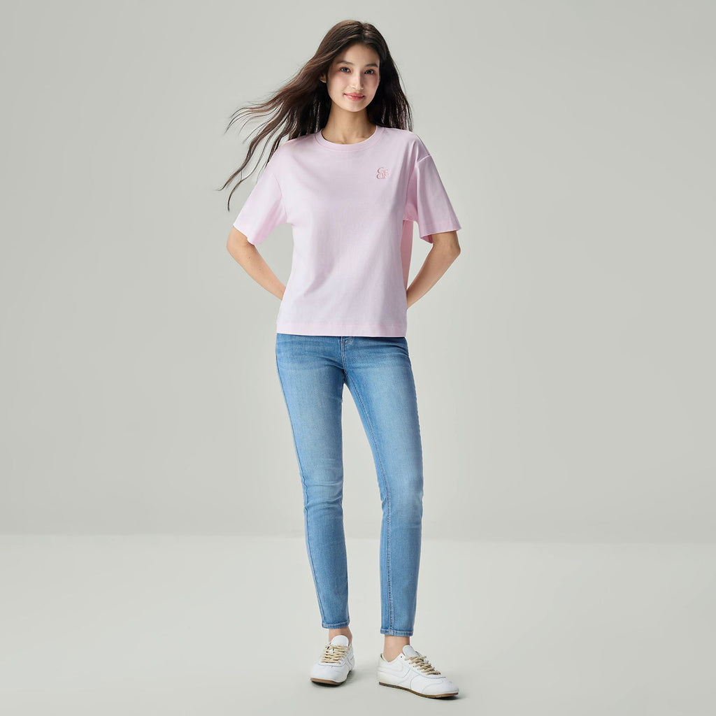Women’s Embroidered Cotton Liquid Touch Tee