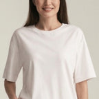 Women's Loose Mercerized Cotton Tee
