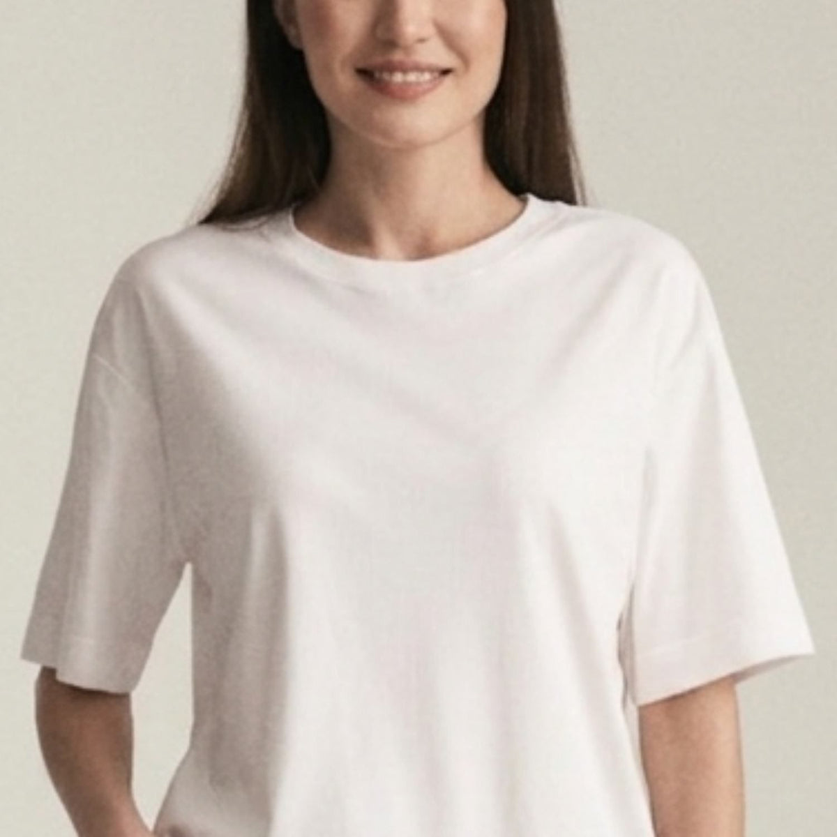 Women's Loose Mercerized Cotton Tee