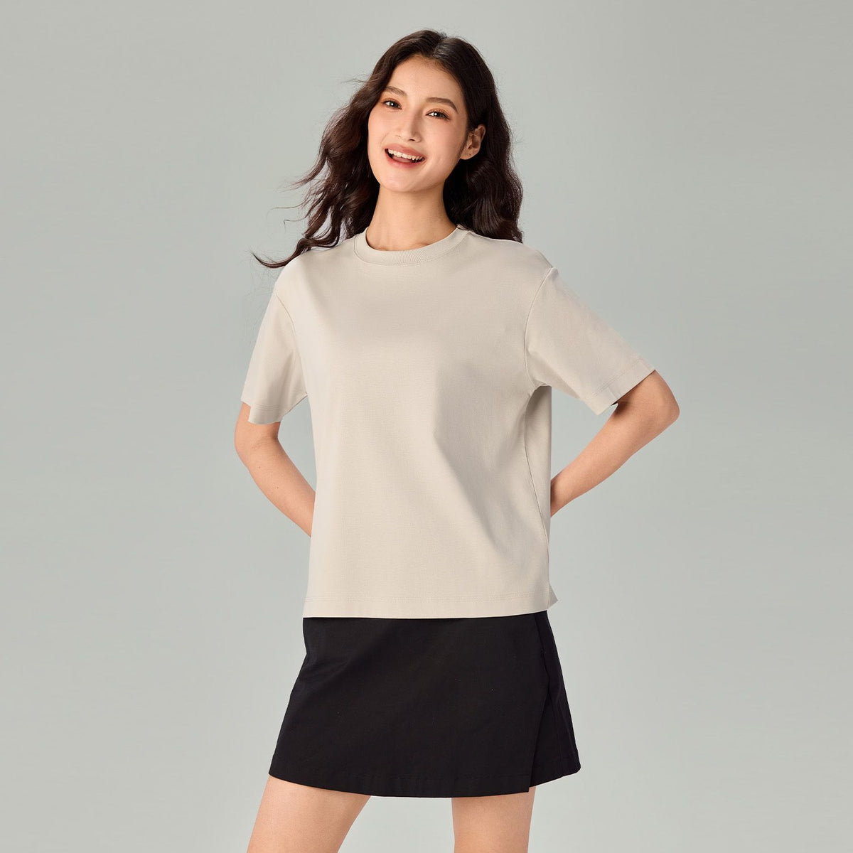 Women's Loose Mercerized Cotton Tee