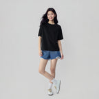 Women's Loose Mercerized Cotton Tee