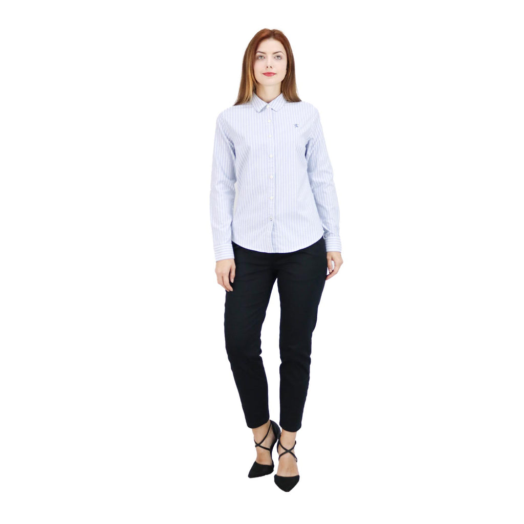 Women Oxford Shirt With Small Lion Embroidery