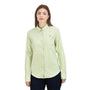 Giordano Women Oxford Shirt With Small Lion Embroidery-Green