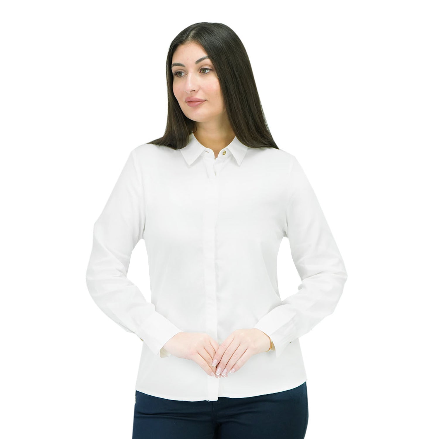 Giordano Women's Lyocell Blend Shirt - Soft & Comfortable-White