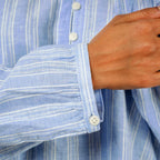 Women's Linen Cotton Dobby V-Neck Shirt - Comfort Fit