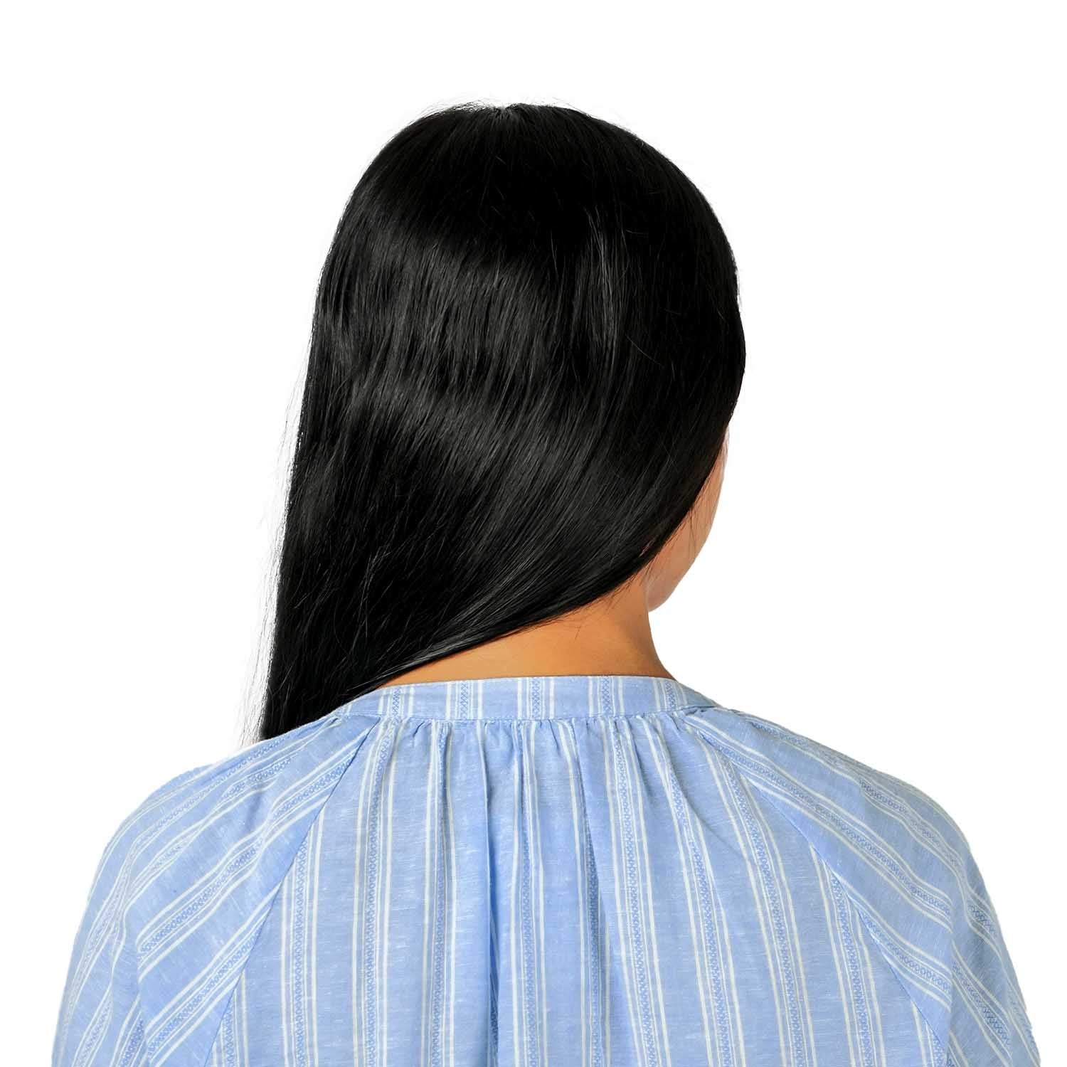 Women's Linen Cotton Dobby V-Neck Shirt - Comfort Fit